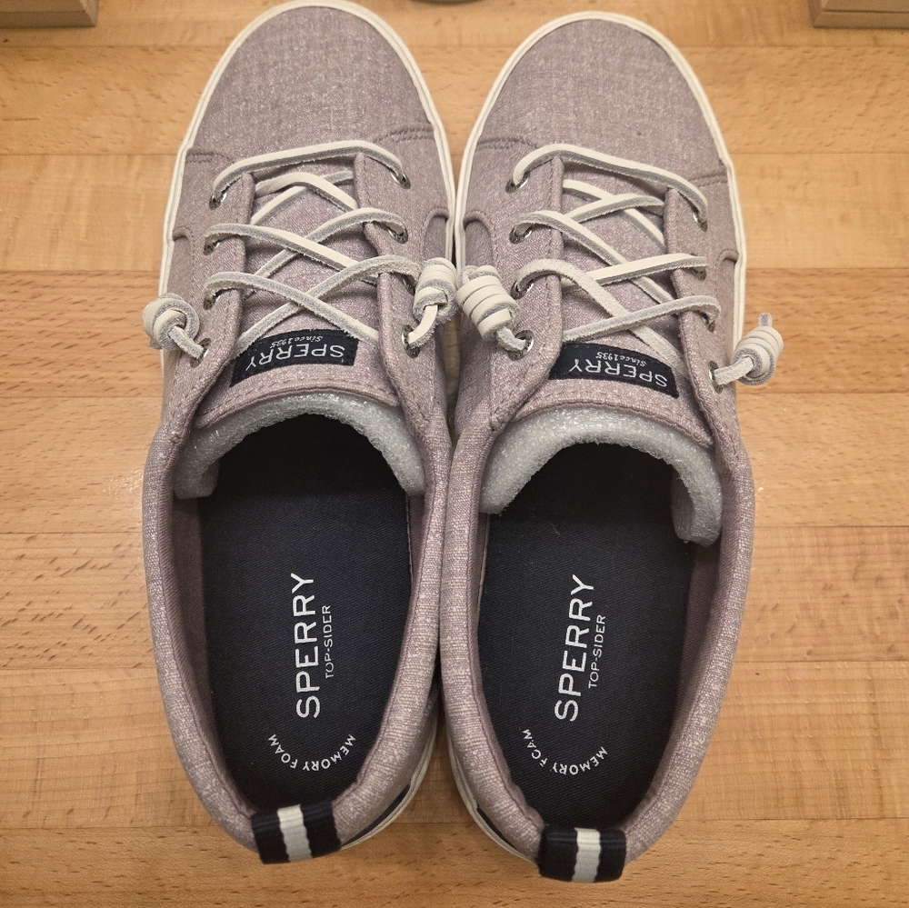 Sperry Women's Pier Wave LTT Sneakers Lilac Purple Canvas Size 10 - Picture 7 of 10